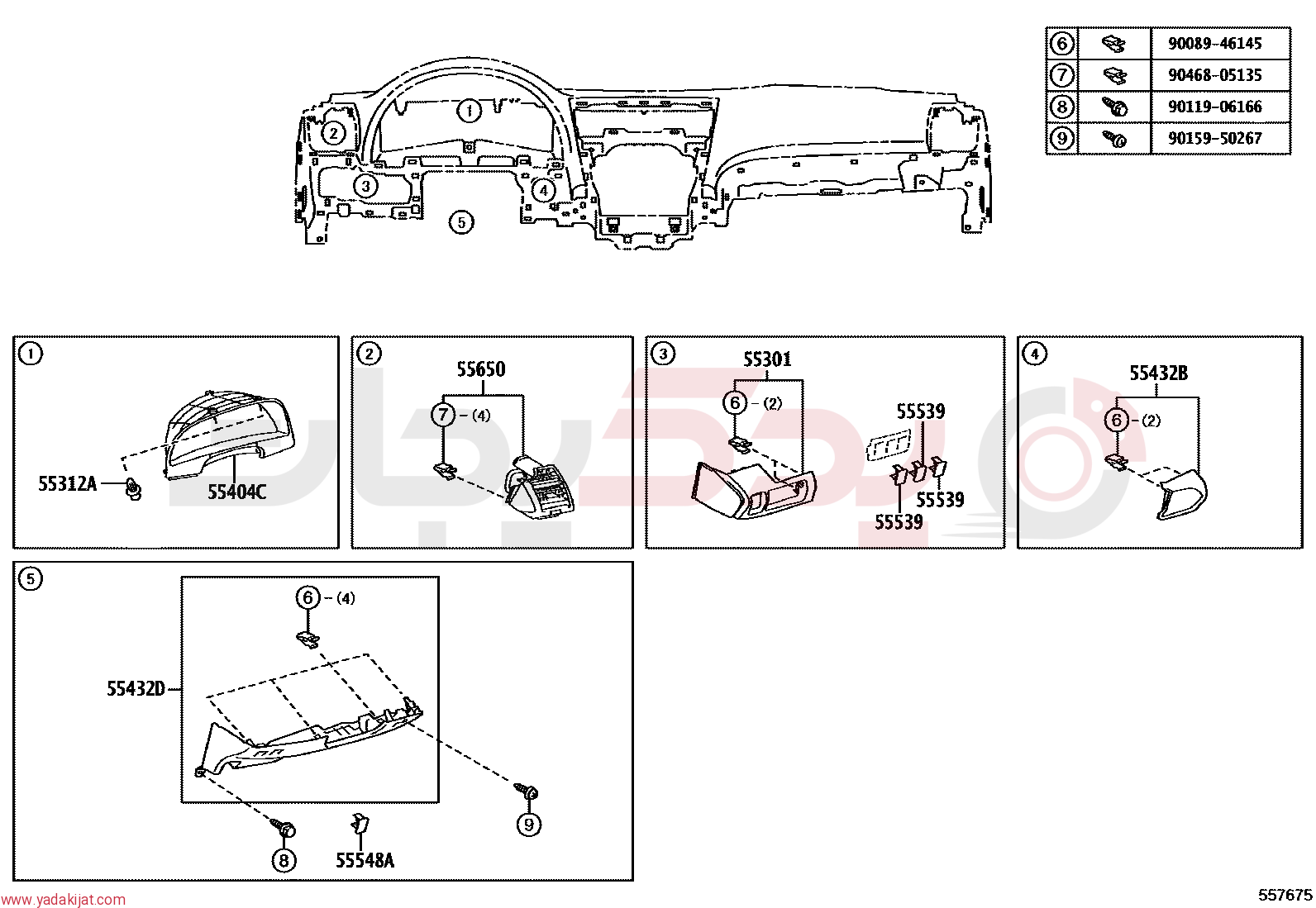 REGISTER ASSY, INSTRUMENT PANEL, NO.1 | 5565006140B0